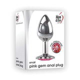 Adam & Eve - Pink Gem Anal Plug Small (Silver) AE1030 CherryAffairs