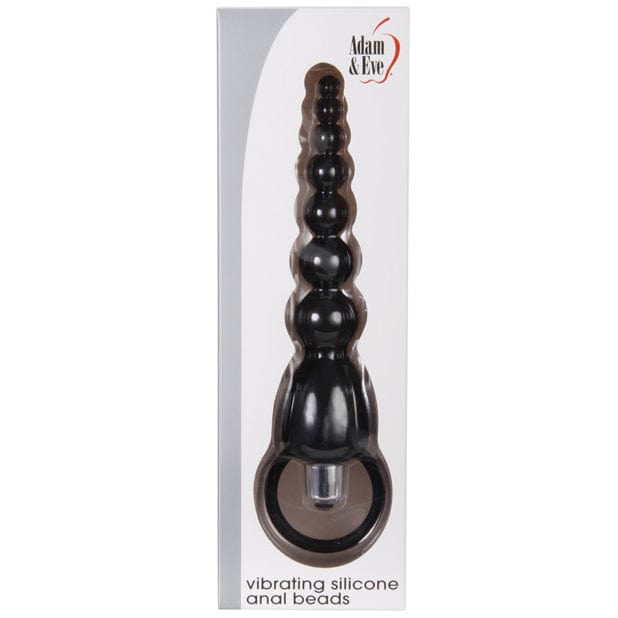 Adam & Eve - Vibrating Silicone Anal Beads (Black) AE1034 CherryAffairs