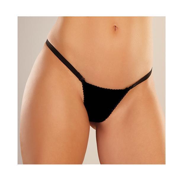 Allure Lingerie - Adore Between the Cheats Wetlook Panty O/S (Black) ALL1023 CherryAffairs