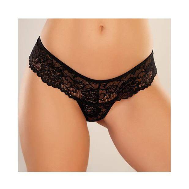 Allure Lingerie - Adore Chiqui Love Thong O/S (Black) ALL1012 CherryAffairs