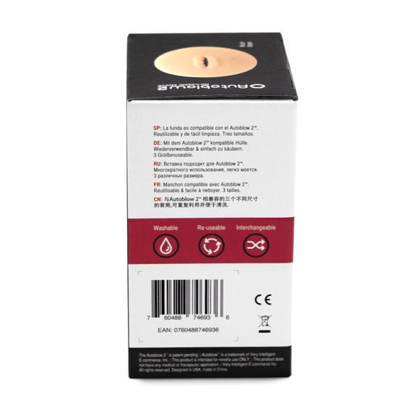 Autoblow - 2 Plus XT Sleeve Vagina and Mouth Orifice (Beige) CherryAffairs