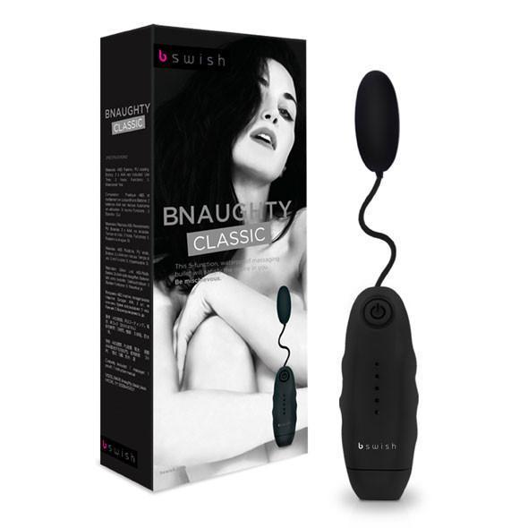 B Swish - Bnaughty Classic Egg Vibrator (Black) BS1031 CherryAffairs