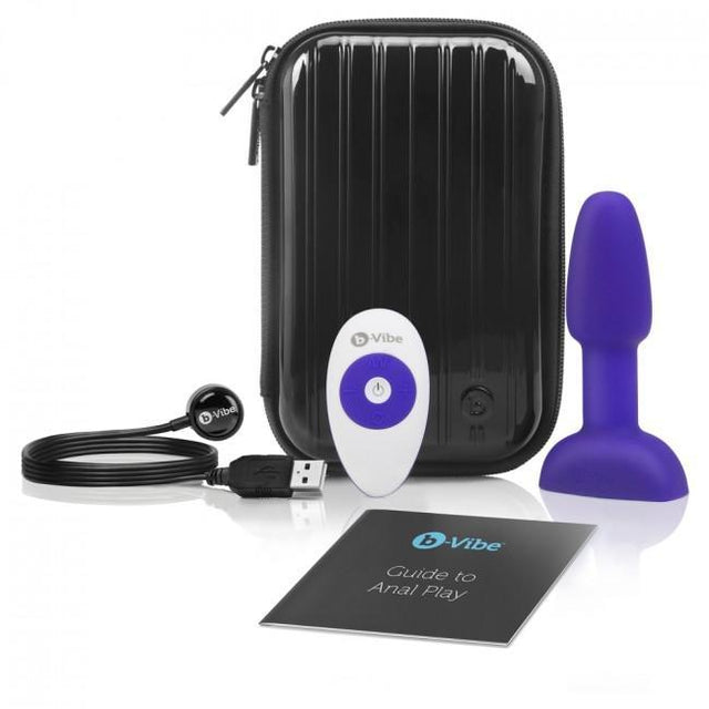 B-Vibe - Rimming Remote Control Vibrating Anal Plug Petite (Purple) BV1006 CherryAffairs