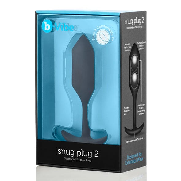 B-Vibe - Snug Plug Weighted Silicone Anal Plug  Black 4890808196748 Anal Plug (Non Vibration)