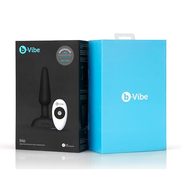 B-Vibe - Trio Remote Control Vibrating Anal Plug (Black) BV1003 CherryAffairs