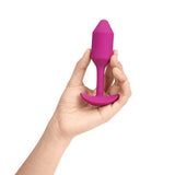 B-Vibe - Vibrating Silicone Weighted Snug Anal Plug M 112 g (Rose) BV1015 CherryAffairs