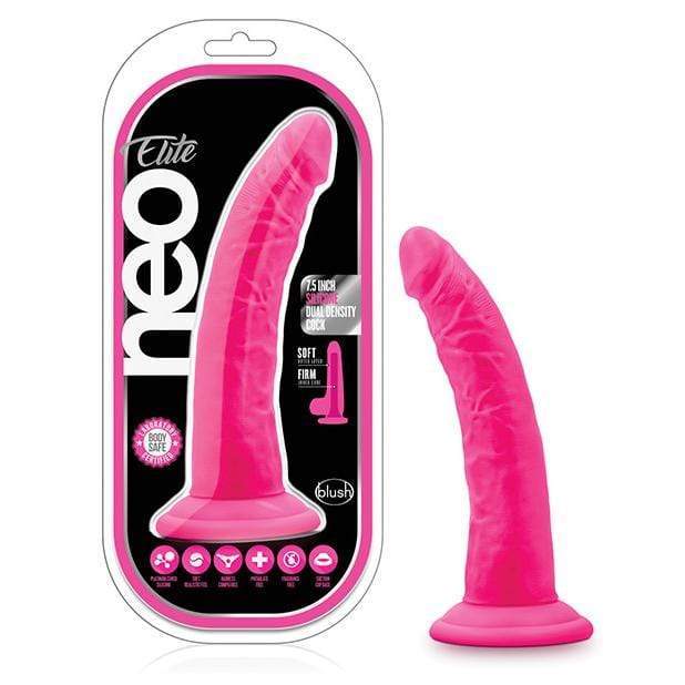 Blush Novelties - Neo Elite Silicone Dual Density Cock 7.5" (Pink) BN1077 CherryAffairs