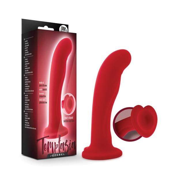 Blush Novelties - Temptasia Jezebel Heart Shaped Suction Cup Dildo (Red) BN1033 CherryAffairs