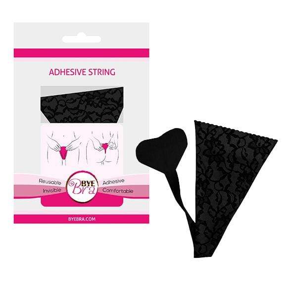 Bye Bra - Adhesive Invisible G String Lace O/S (Black) BYB1041 CherryAffairs