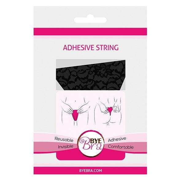 Bye Bra - Adhesive Invisible G String Lace O/S (Black) BYB1041 CherryAffairs