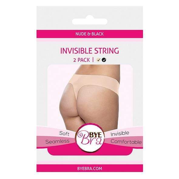 Bye Bra - Soft Seamless Invisible G String 2 Pcs M (Nude/Black) BYB1044 CherryAffairs