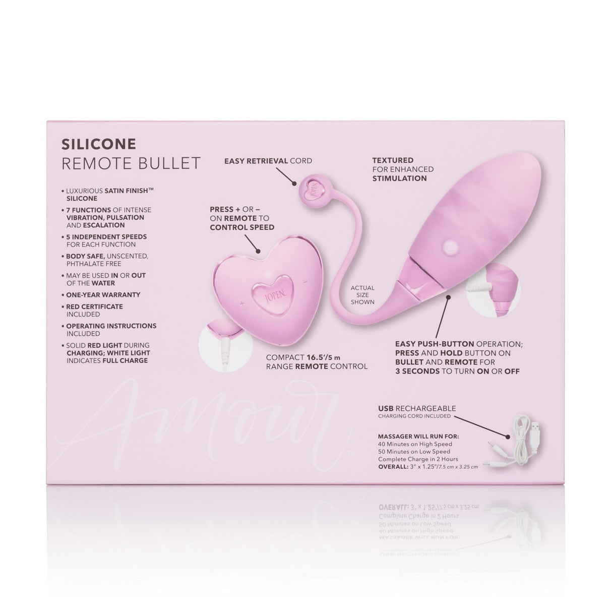 Calexotics - Amour Silicone Remote Egg Bullet Vibrator (Pink) CE1560 CherryAffairs