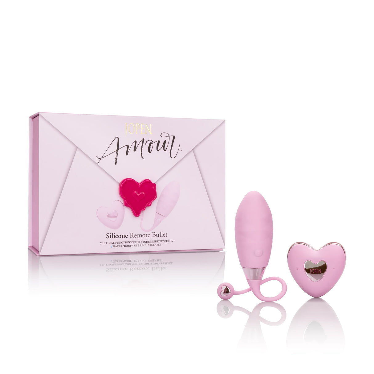 Calexotics - Amour Silicone Remote Egg Bullet Vibrator (Pink) CE1560 CherryAffairs