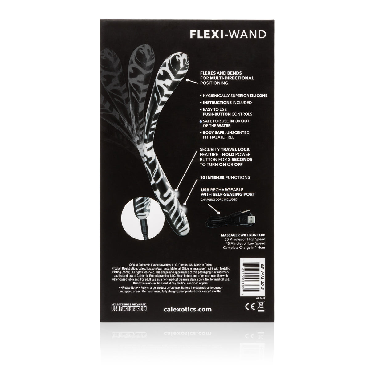 Calexotics - Hype Flexi Bendable G-Spot Wand (Multicolor) CE1556 CherryAffairs