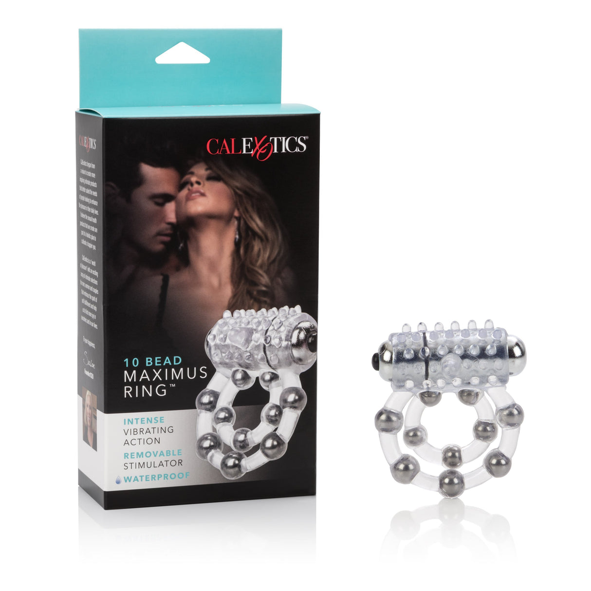 California Exotics - 10 Bead Maximus Cock Ring (White) CE1426 CherryAffairs