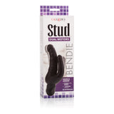 California Exotics - Bendie Stud Over & Under Dual Motors Double Dildo Vibrator (Black) CE1446 CherryAffairs