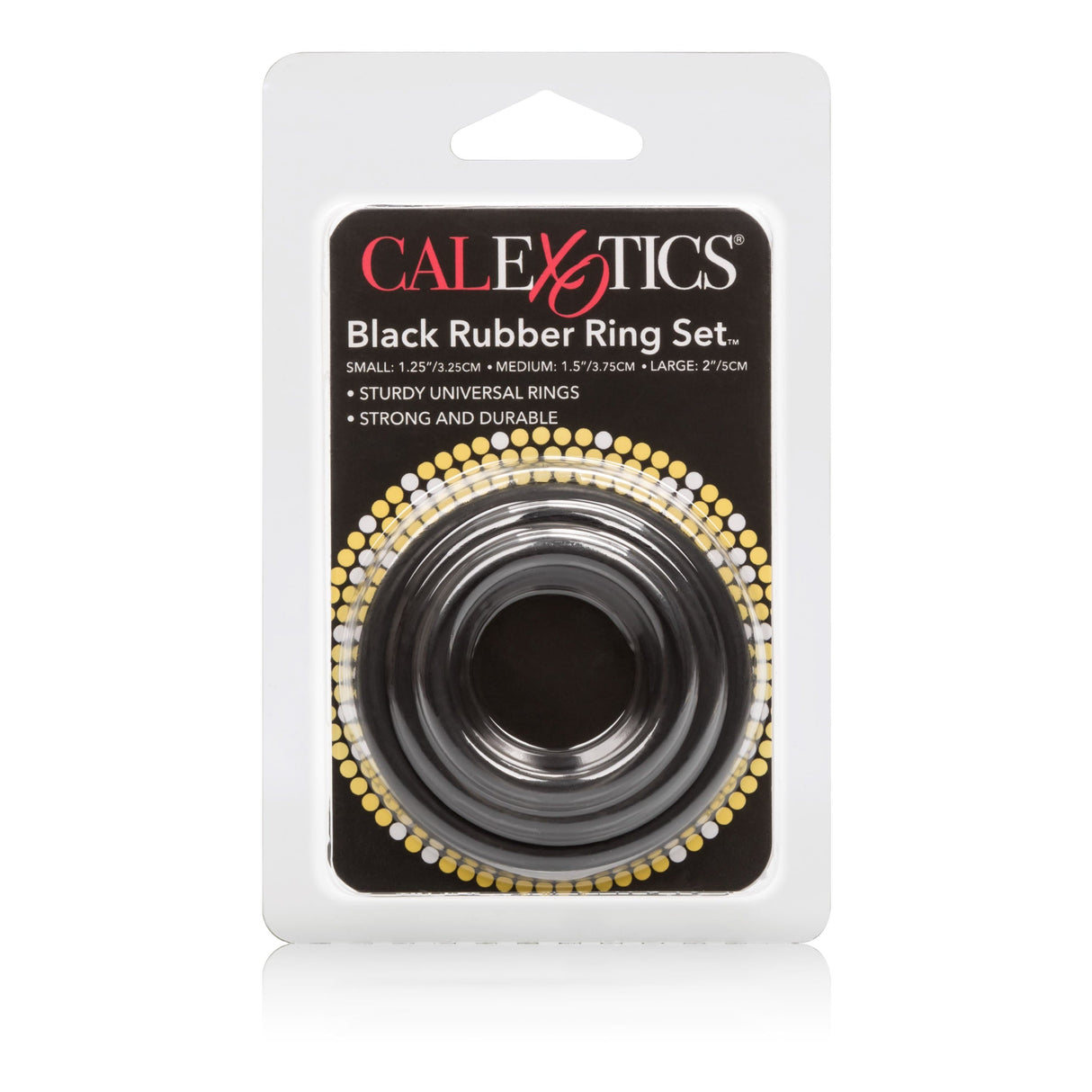 California Exotics - Black Rubber Ring Set (Black) CE1383 CherryAffairs