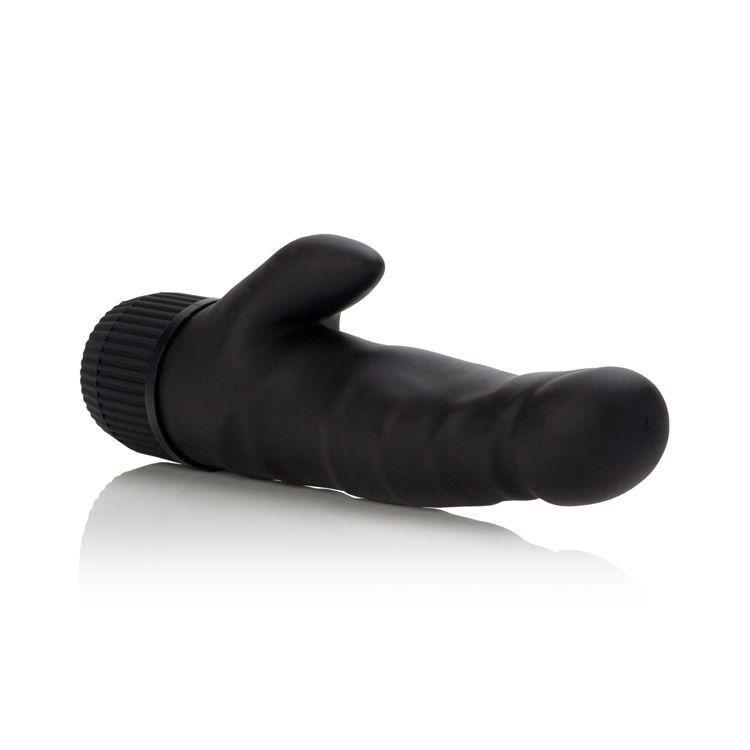 California Exotics - Black Velvet Clit Arouser Rabbit Vibrator (Black) CE1372 CherryAffairs