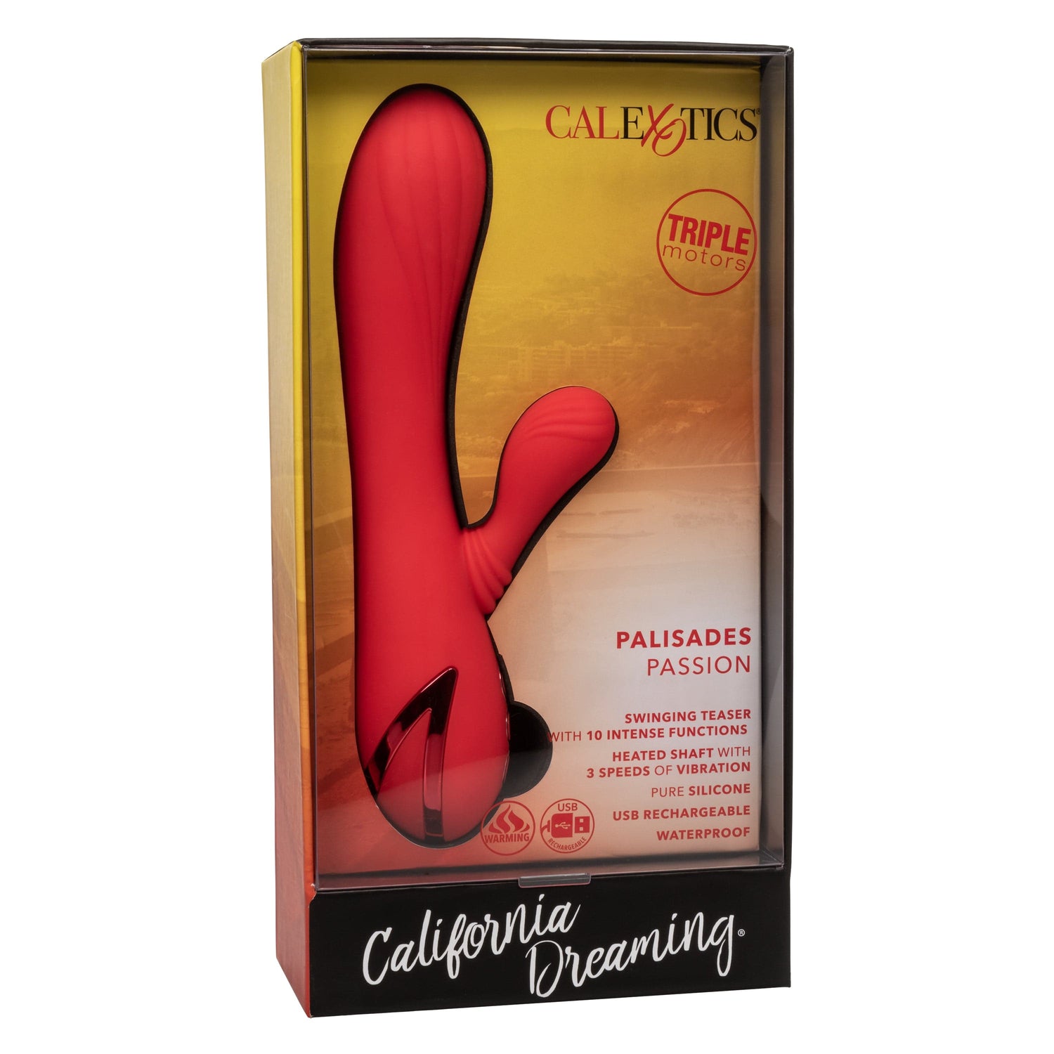 California Exotics - California Dreaming Palisades Passion Heat Swing Rabbit Vibrator (Red) CE1967 CherryAffairs