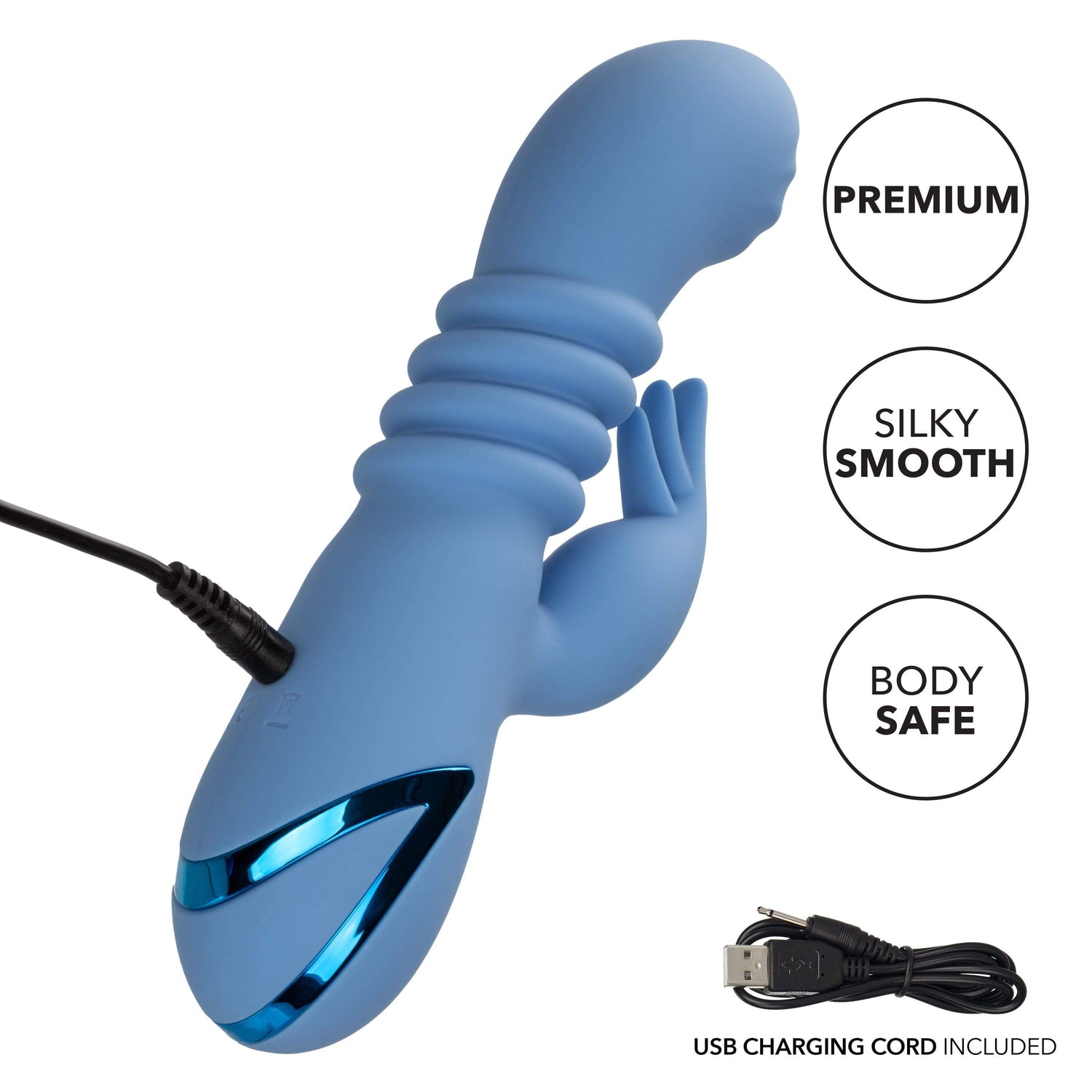 California Exotics - California Dreaming Santa Cruz 'Coaster Rabbit Vibrator (Blue) CE1875 CherryAffairs