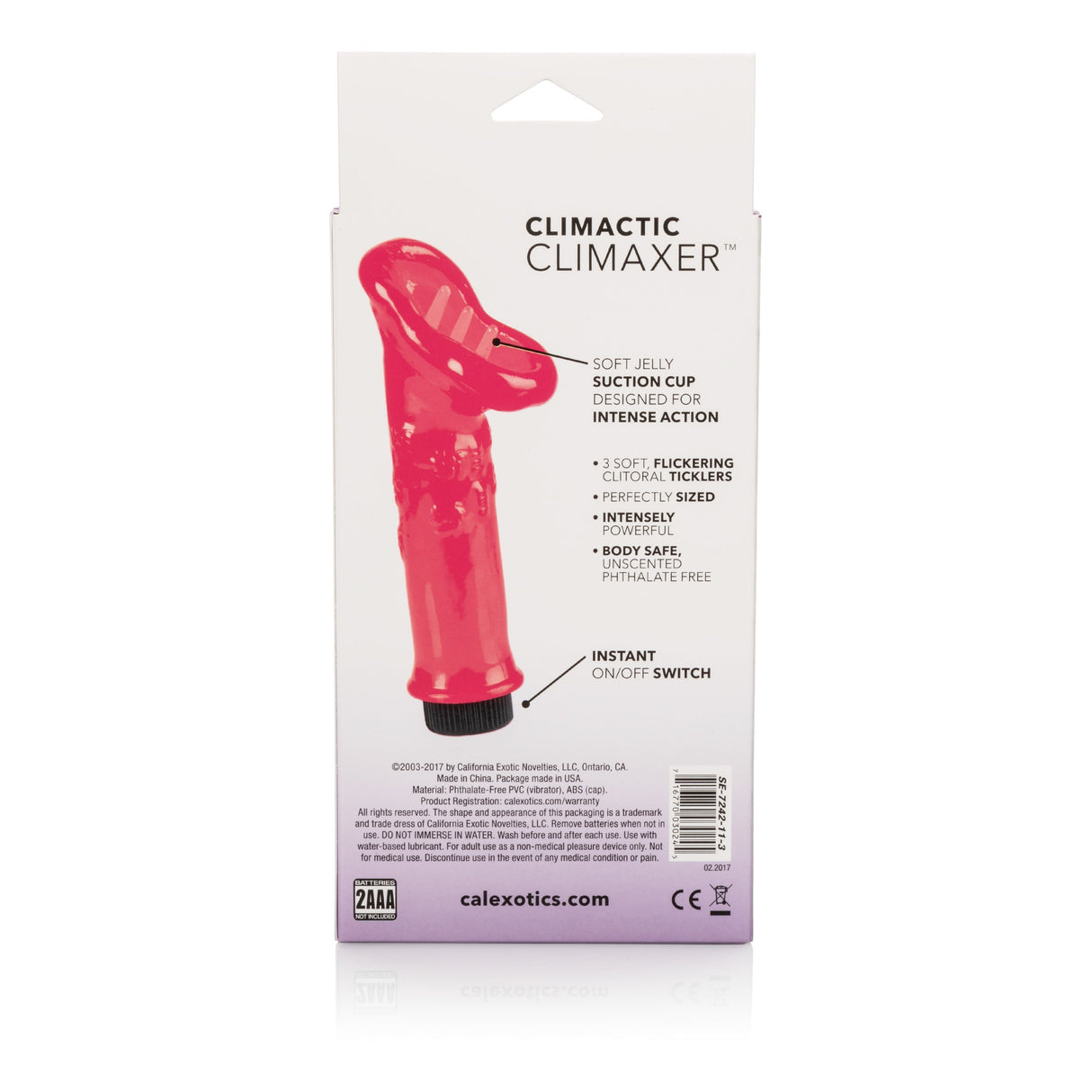 California Exotics - Climactic Climaxer Clit Massager (Pink) CE1419 CherryAffairs