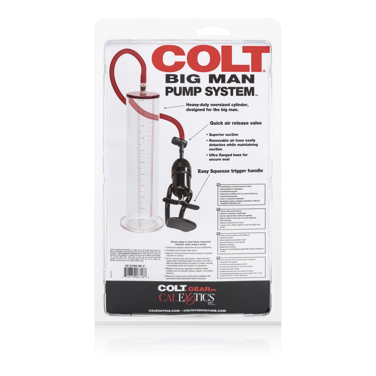 California Exotics - COLT Big Man Penis Pump System (Clear) CE1453 CherryAffairs