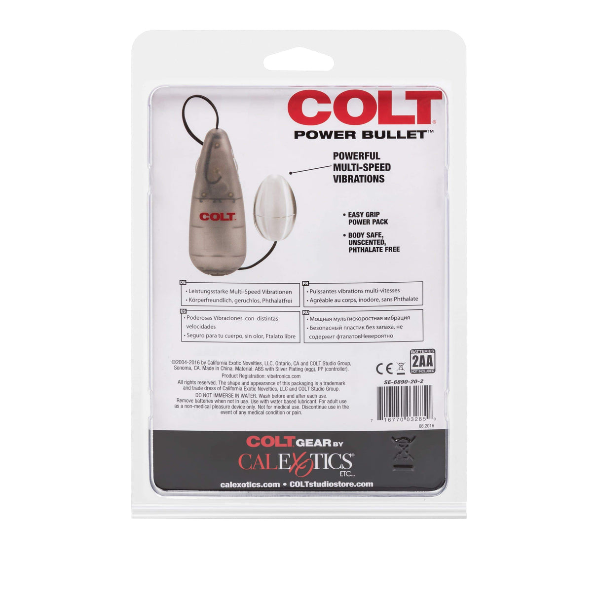 California Exotics - COLT Multi Speed Power Bullet Pak Universal Egg with Remote (Silver)    Wired Remote Control Egg (Vibration) Non Rechargeable