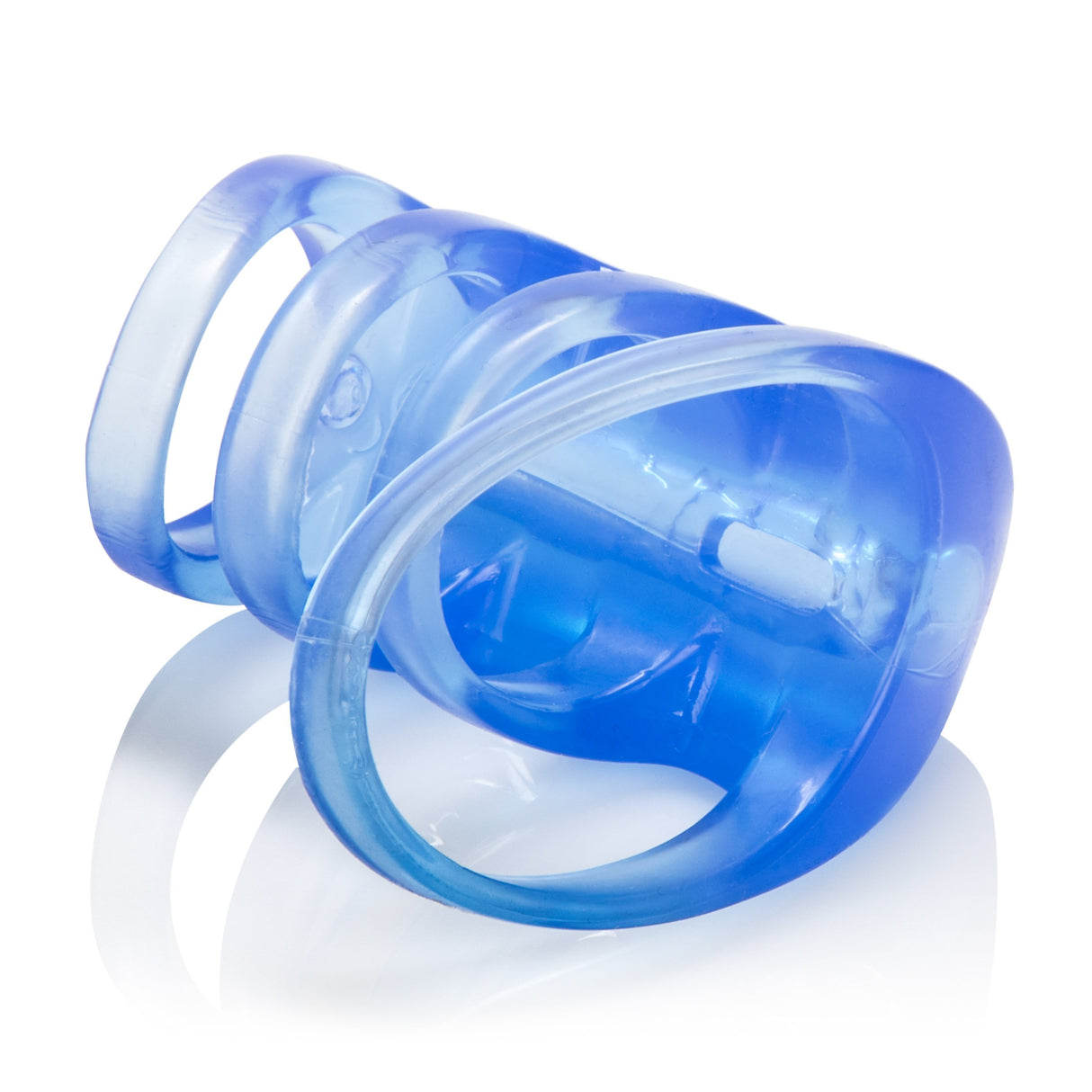 California Exotics - Couple's Pleasure Vibrating Cock Cage (Blue) CE1395 CherryAffairs