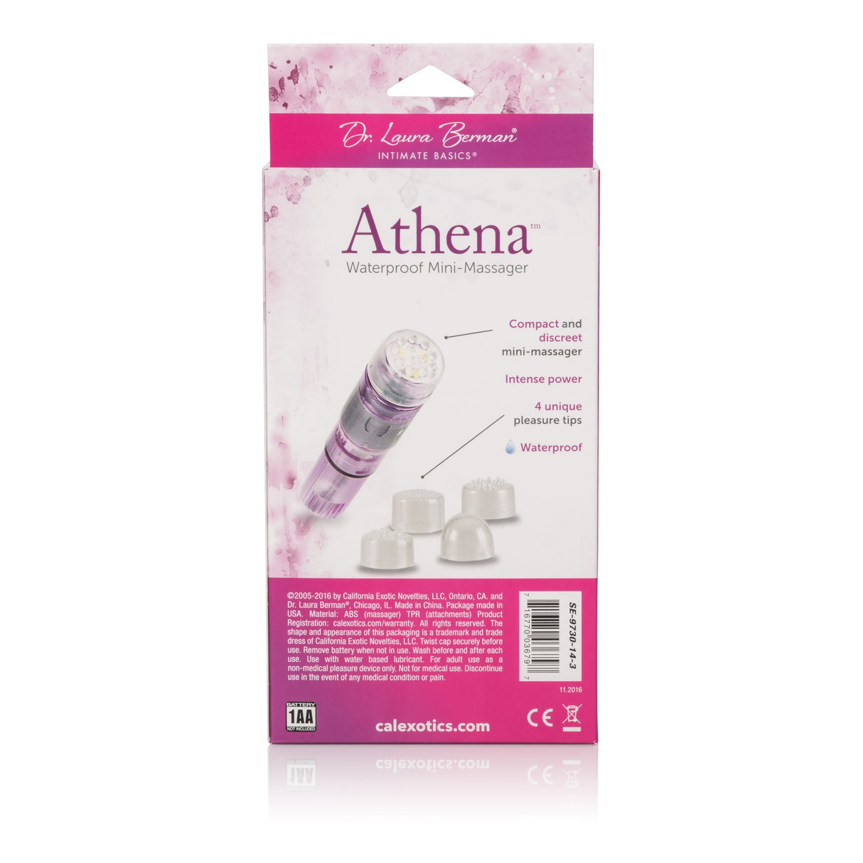 California Exotics - Dr. Laura Berman Athena Waterproof Mini Clit Massager (Purple) CE1579 CherryAffairs