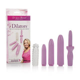 California Exotics - Dr. Laura Berman Dilators Set Of 4 Locking Sizes Plus Sleeve (Purple) CE1422 CherryAffairs