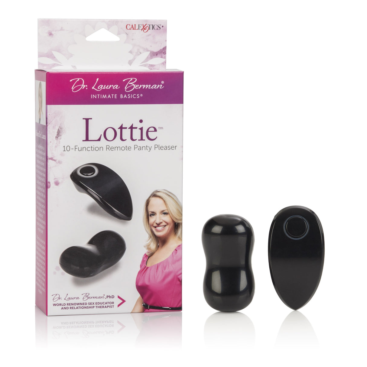 California Exotics - Dr Laura Berman Lottie 10 Function Remote Panty Pleaser (Black) CE1468 CherryAffairs