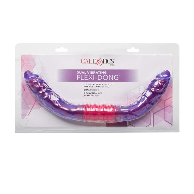 California Exotics - Dual Vibrating Flexi Double Dong 15" (Purple) CE1694 CherryAffairs