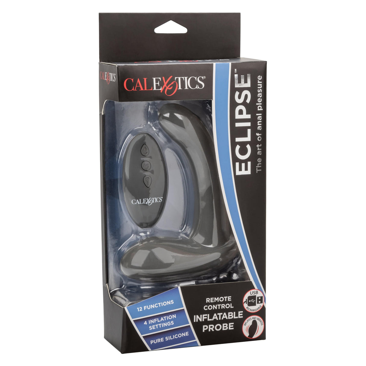 California Exotics - Eclipse Remote Control Inflatable Probe Prostate Massager (Black) CE1939 CherryAffairs