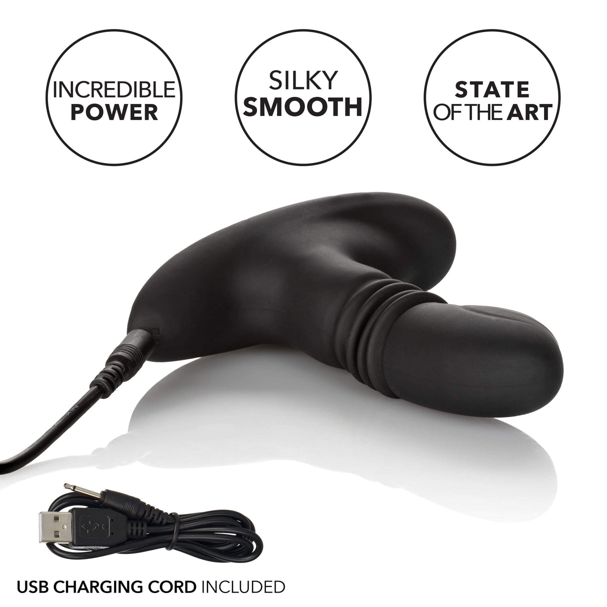 California Exotics - Eclipse Thrusting Rotator Probe Massager (Black) CE1679 CherryAffairs