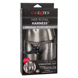 California Exotics - Her Royal Harness Crotchless Strap On The Royal Vibrating Set (Black) CE1761 CherryAffairs