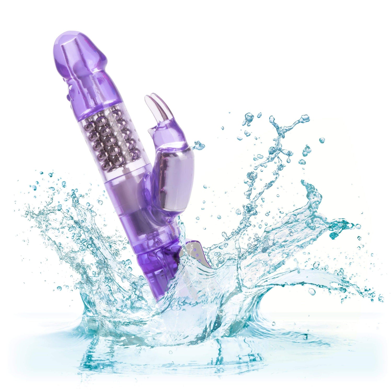California Exotics - Jack Rabbit Waterproof 5 Rows Jack Rabbit Vibrator (Purple) CE1785 CherryAffairs