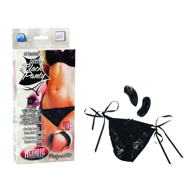 California Exotics - Little Black Panty Remote Control 10 Function Vibrating Panty (Black) CE1624 CherryAffairs