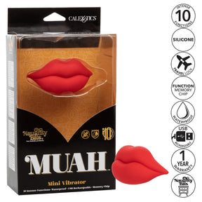 California Exotics - Naughty Bits Muah Discreet Mini Vibrator (Red) CE1953 CherryAffairs