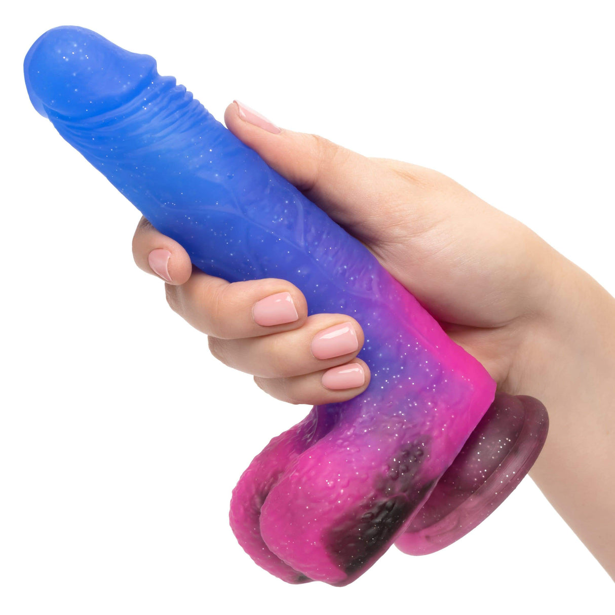 California Exotics - Naughty Bits Ombre Hombre Vibrating Dildo (Purple) CE1837 CherryAffairs