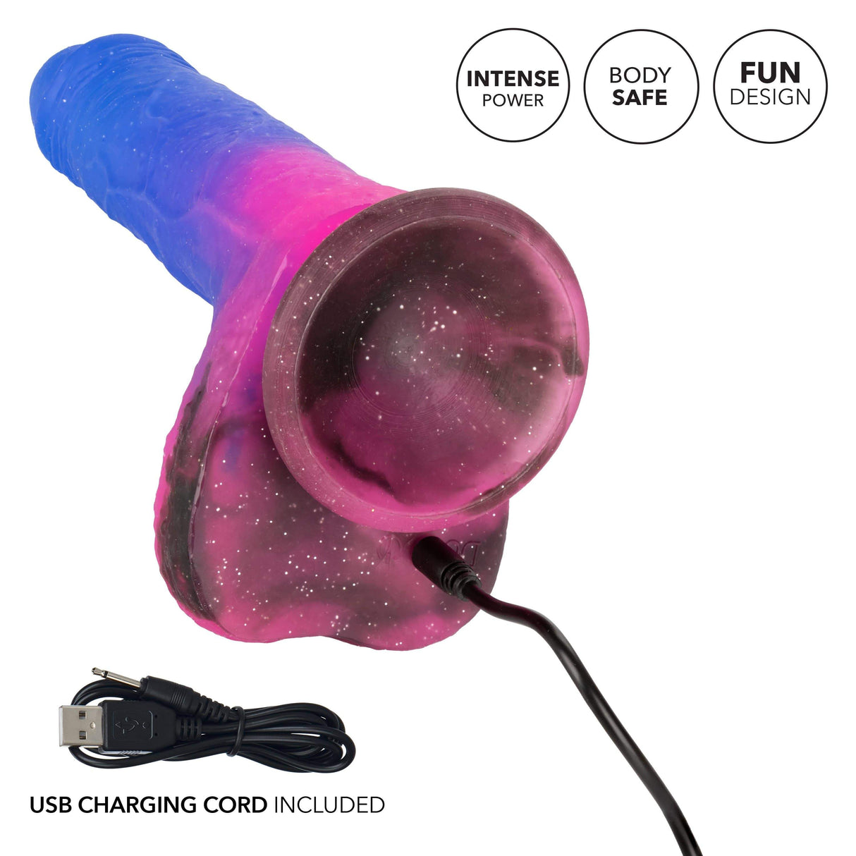 California Exotics - Naughty Bits Ombre Hombre Vibrating Dildo (Purple) CE1837 CherryAffairs