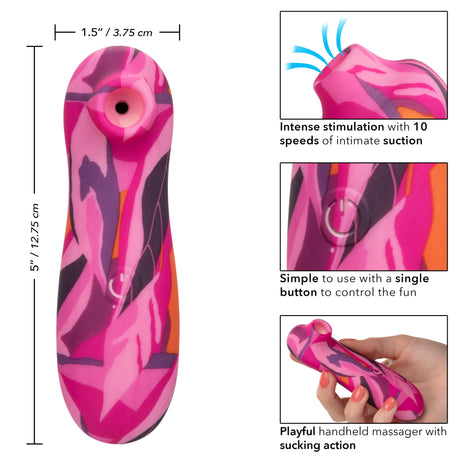 California Exotics - Naughty Bits Suck Buddy Playful Massager Clitoral Air Stimulator (Multi Colour) CE1982 CherryAffairs