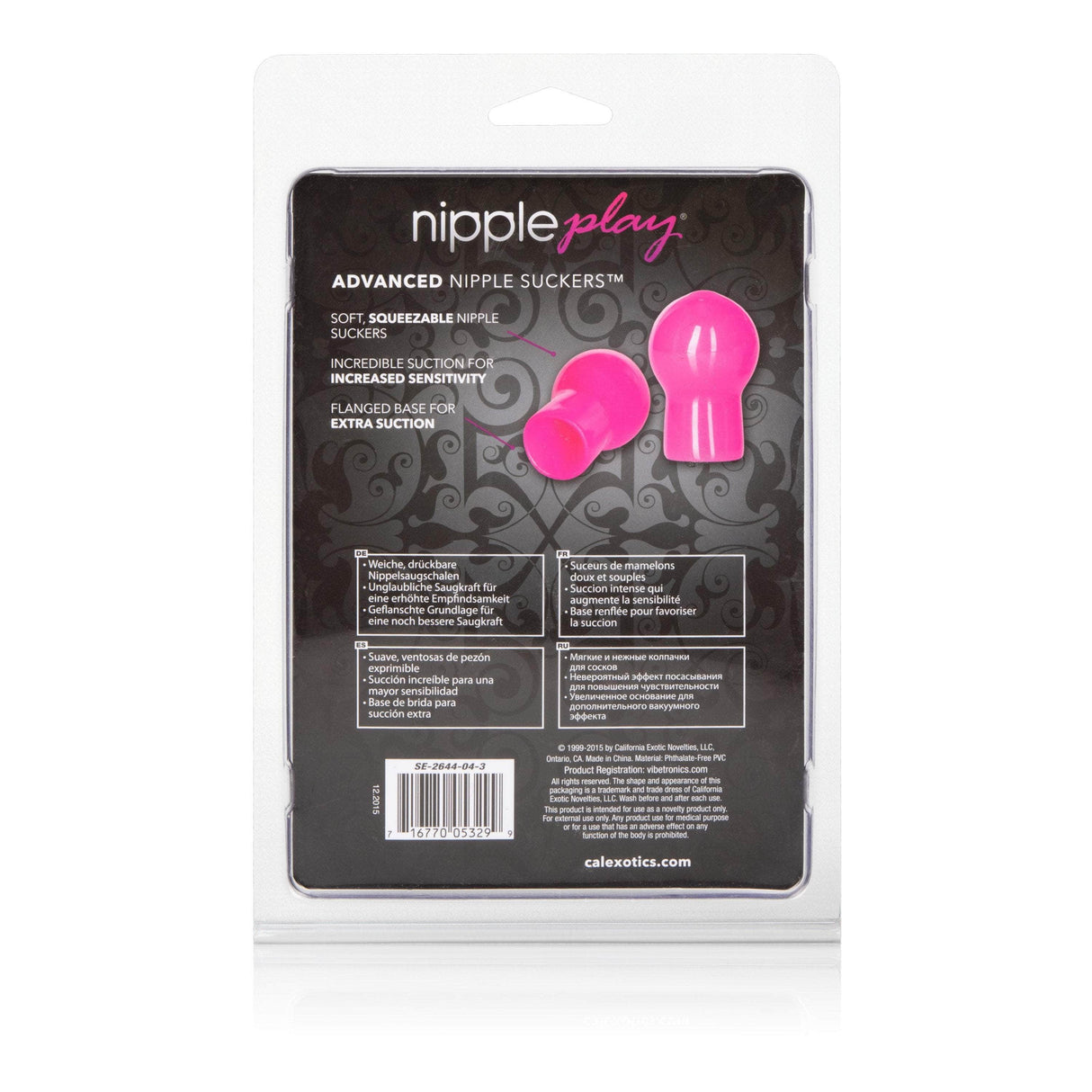 California Exotics - Nipple Play Advanced Nipple Suckers (Pink) CE1647 CherryAffairs