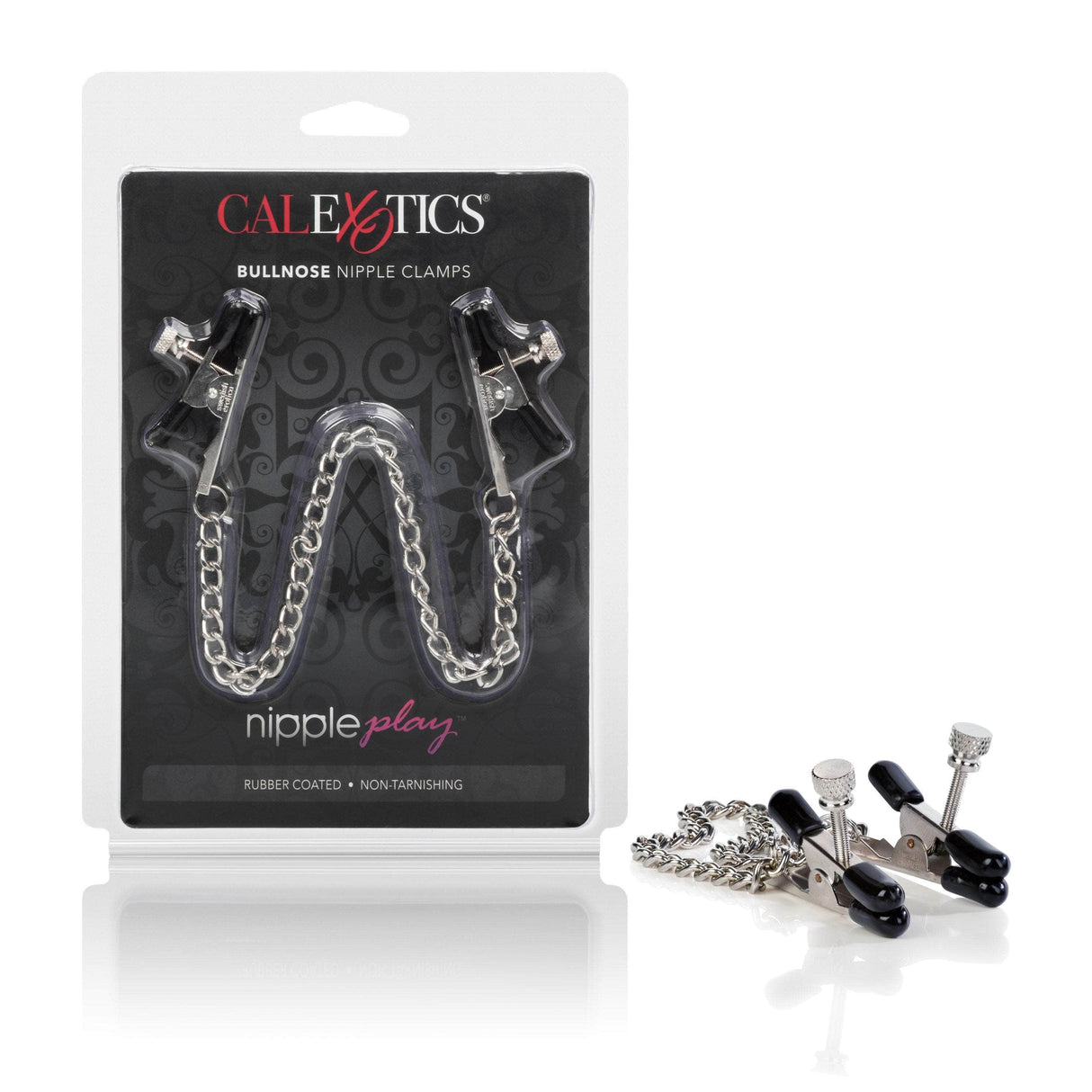 California Exotics - Nipple Play Bull Nose Nipple Clamps (Silver) CE1644 CherryAffairs