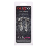 California Exotics - Nipple Play Non Piercing Nipple Jewelry Crystal Teardrop (Black) CE1705 CherryAffairs