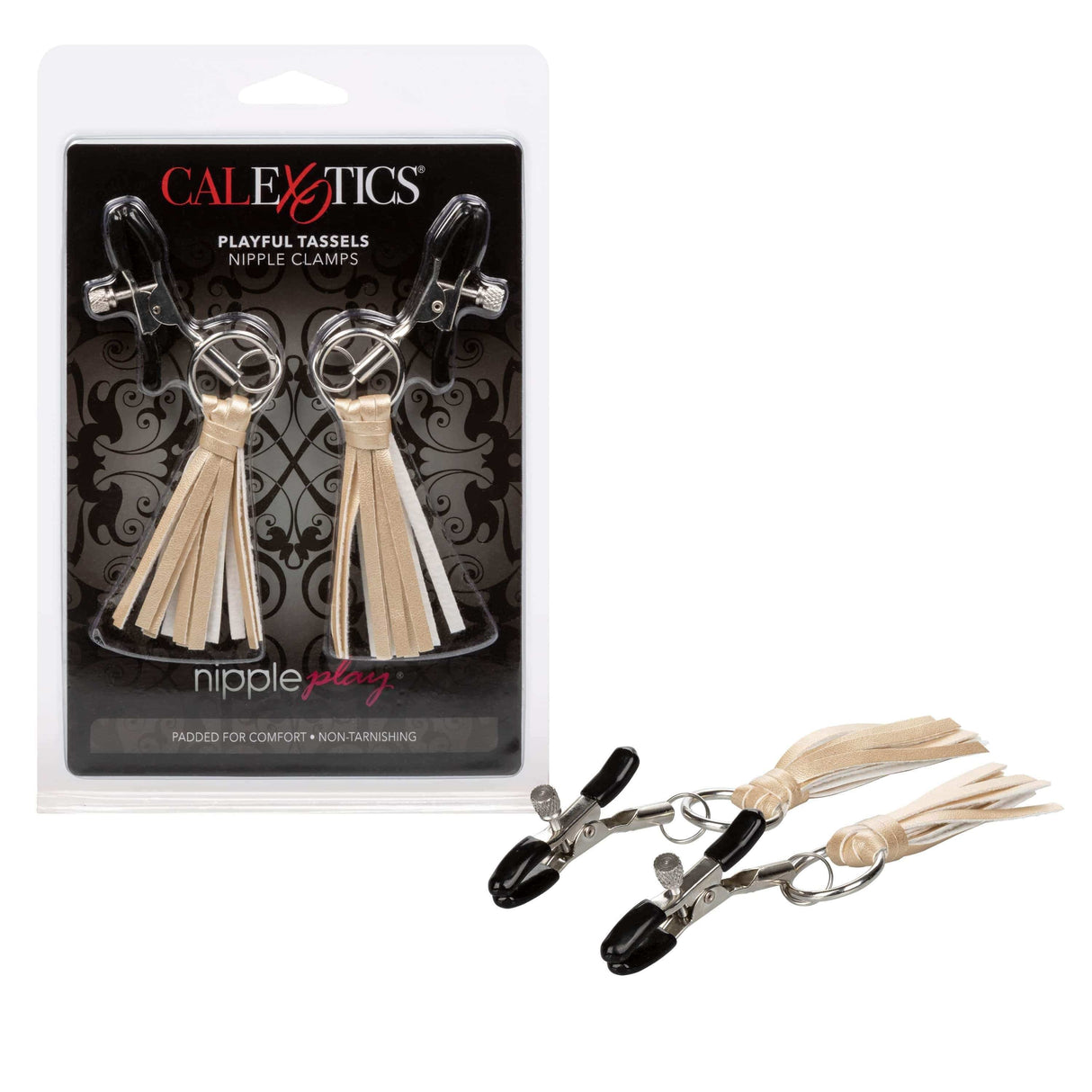 California Exotics - Nipple Play Playful Tassels Nipple Clamps    Nipple Clamps (Non Vibration)