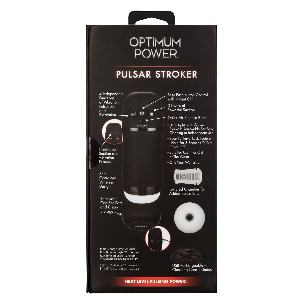 California Exotics - Optimum Power Pulsar Stroker (Black) CE1869 CherryAffairs