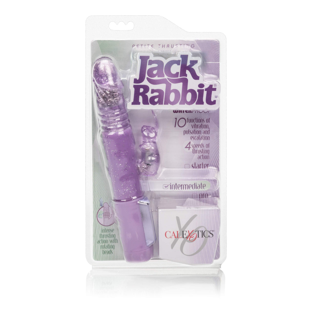 California Exotics - Petite Thrusting Jack Rabbit Intermediate Vibrator (Purple) CE1661 CherryAffairs