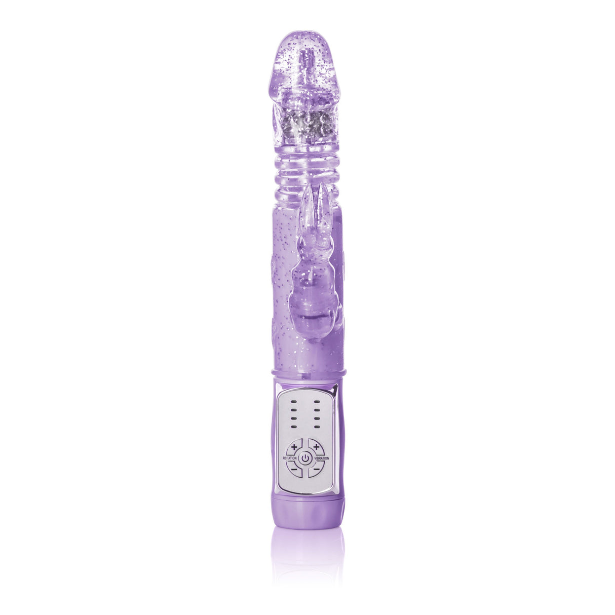 California Exotics - Petite Thrusting Jack Rabbit Intermediate Vibrator (Purple) CE1661 CherryAffairs