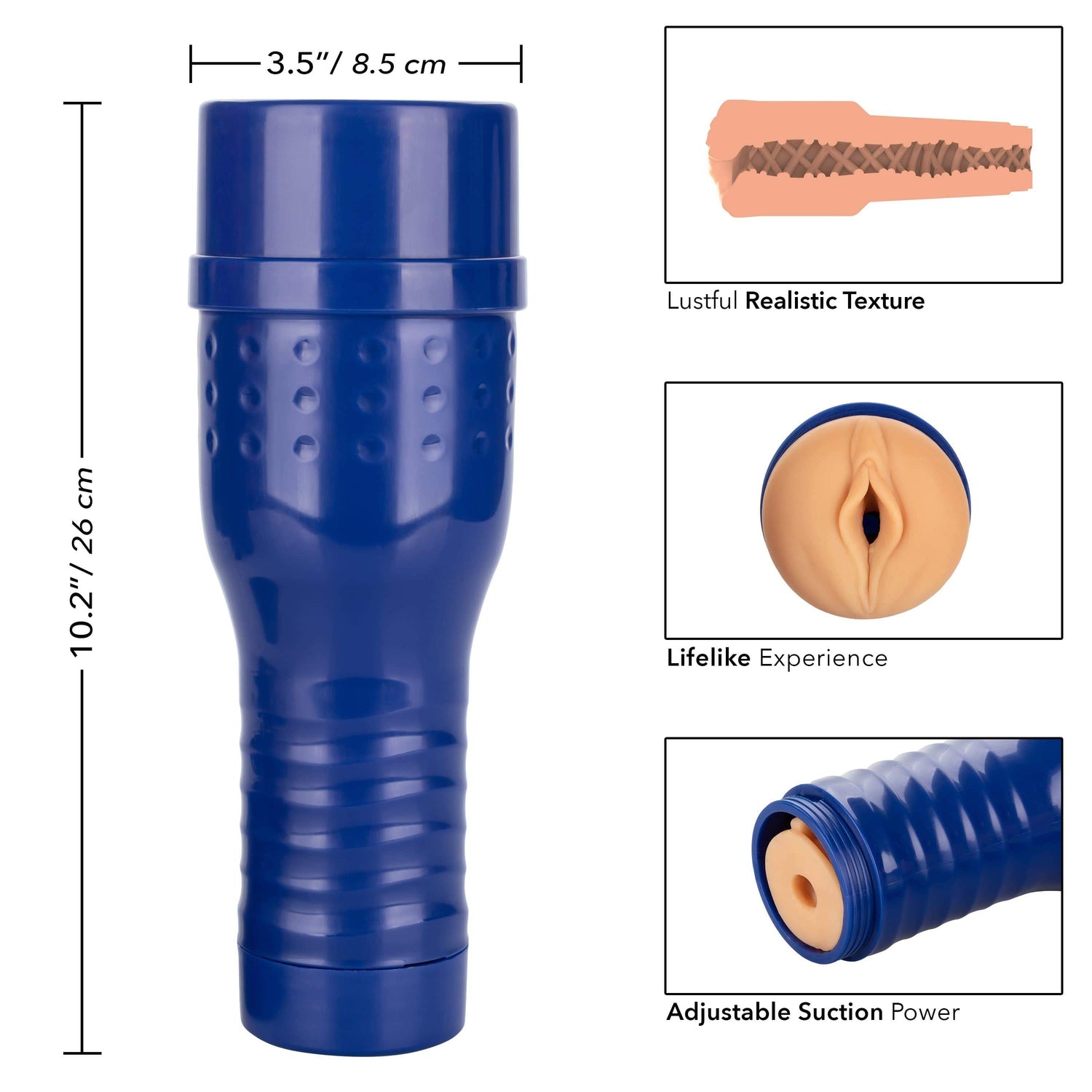 California Exotics - Private Tube Tarra White Private Legend Pussy Masturbator (Blue) CE1754 CherryAffairs