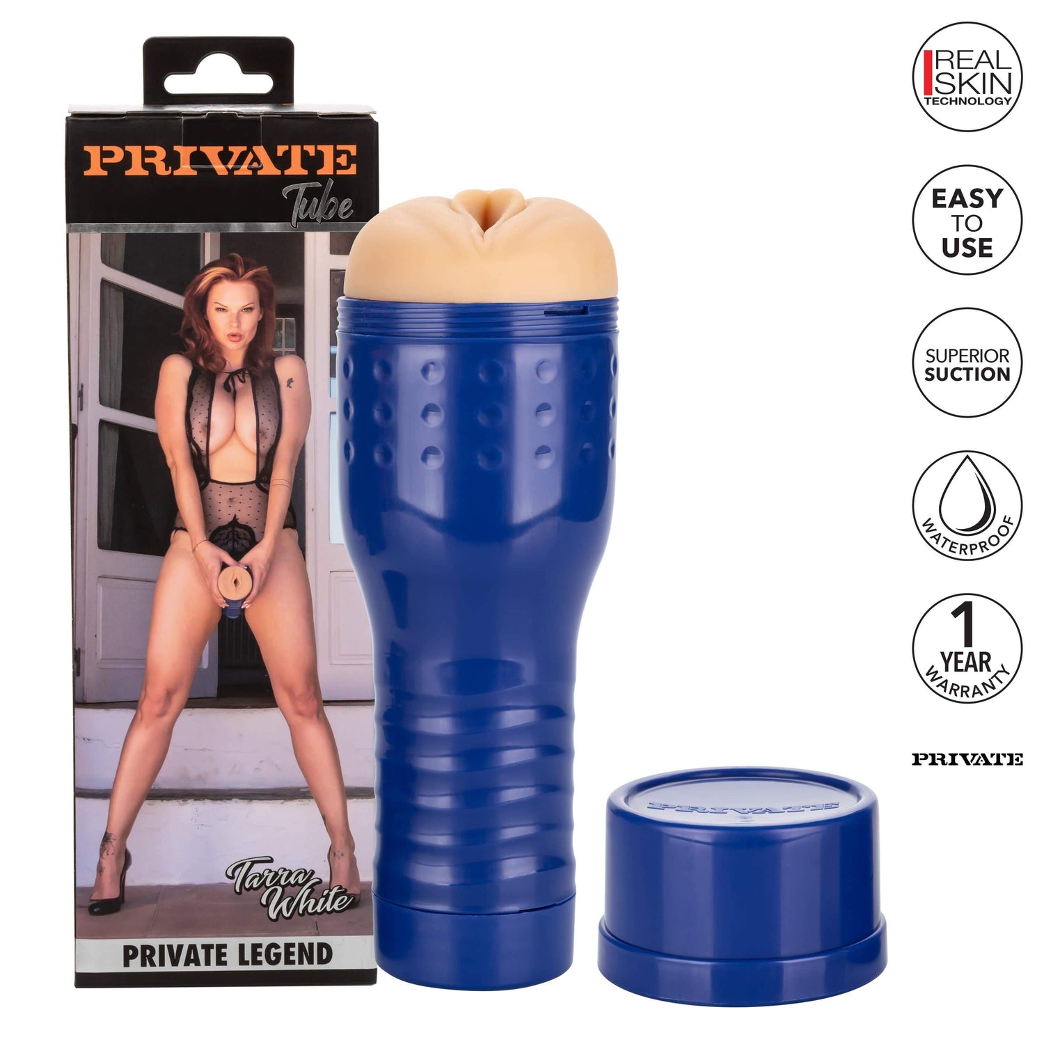 California Exotics - Private Tube Tarra White Private Legend Pussy Masturbator (Blue) CE1754 CherryAffairs